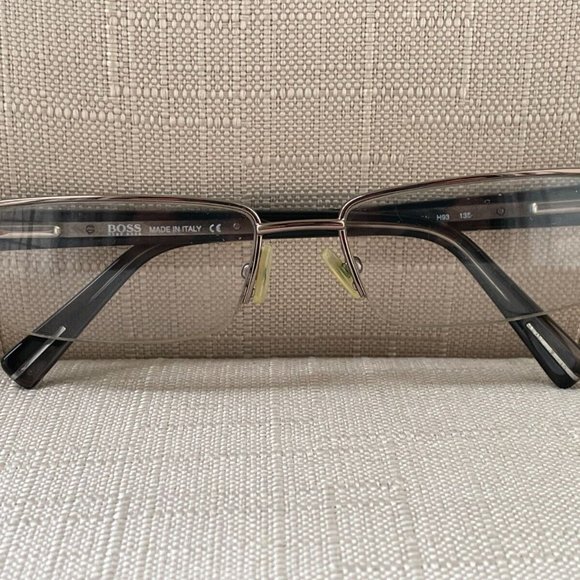 Hugo Boss Men Eyeglasses Gunmetal Tone BOSS 0098 Glasses 54[]17 Made in Italy
